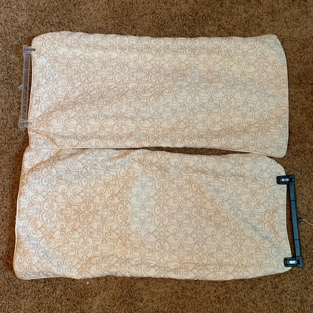 King pillow covers accent shams embroidered pair